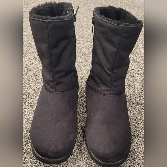 TOE WARMERS BOOTS WOMEN'S SIZE 8 BLACK WATERPROOF BOOTS - Picture 3 of 12